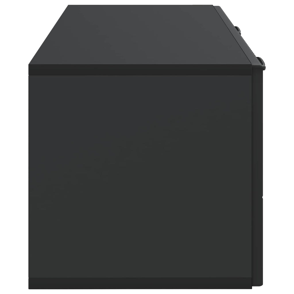 vidaXL Szafka RTV montowana na ścianie Czarny 78,5 x 31 x 30 cm