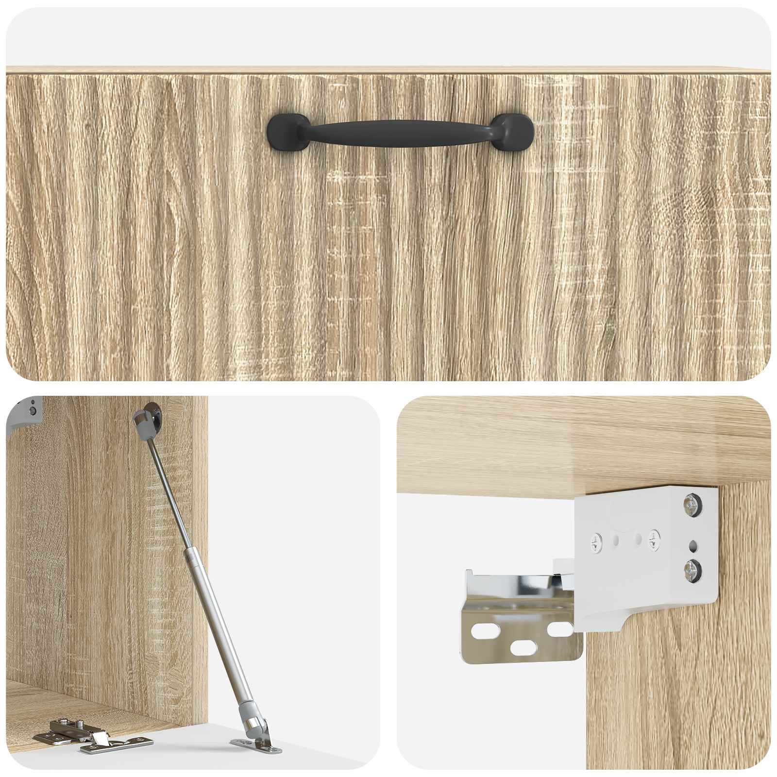 vidaXL Szafka RTV montowana na ścianie dąb Sonoma 78,5 x 31 x 30 cm