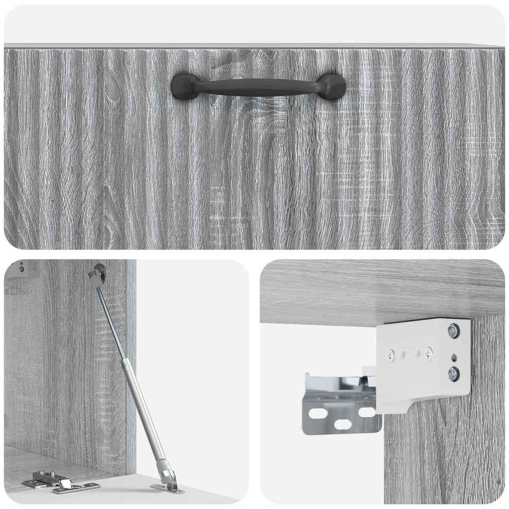 vidaXL Szafka RTV montowana na ścianie Szary Sonoma 78,5 x 31 x 30 cm