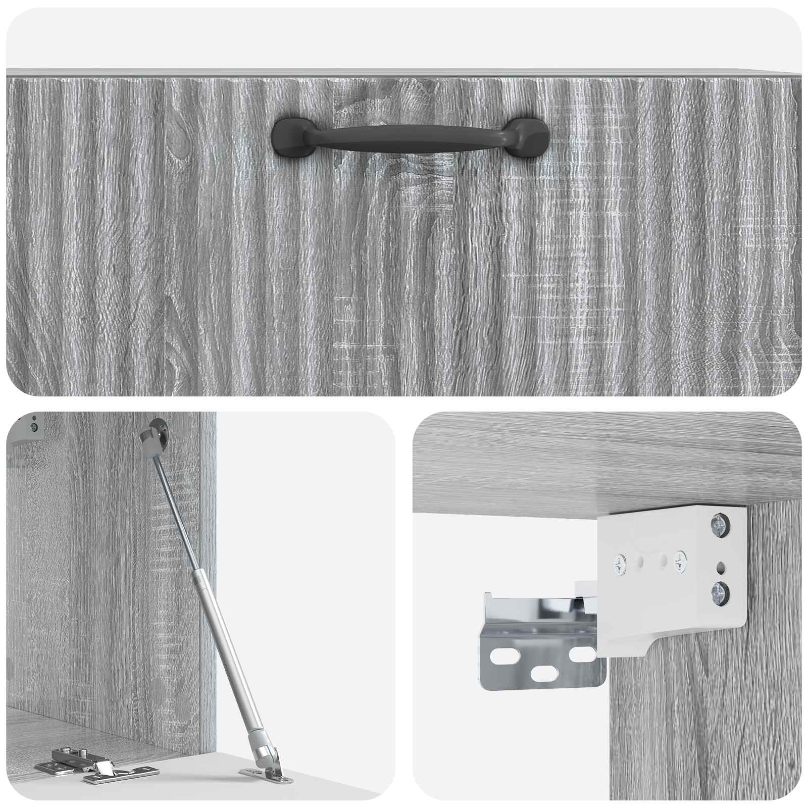vidaXL Szafka RTV montowana na ścianie Szary Sonoma 78,5 x 31 x 30 cm