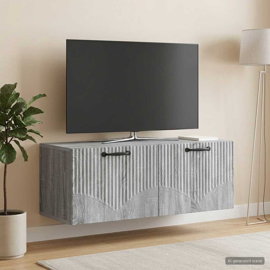 vidaXL Szafka RTV montowana na ścianie Szary Sonoma 78,5 x 31 x 30 cm