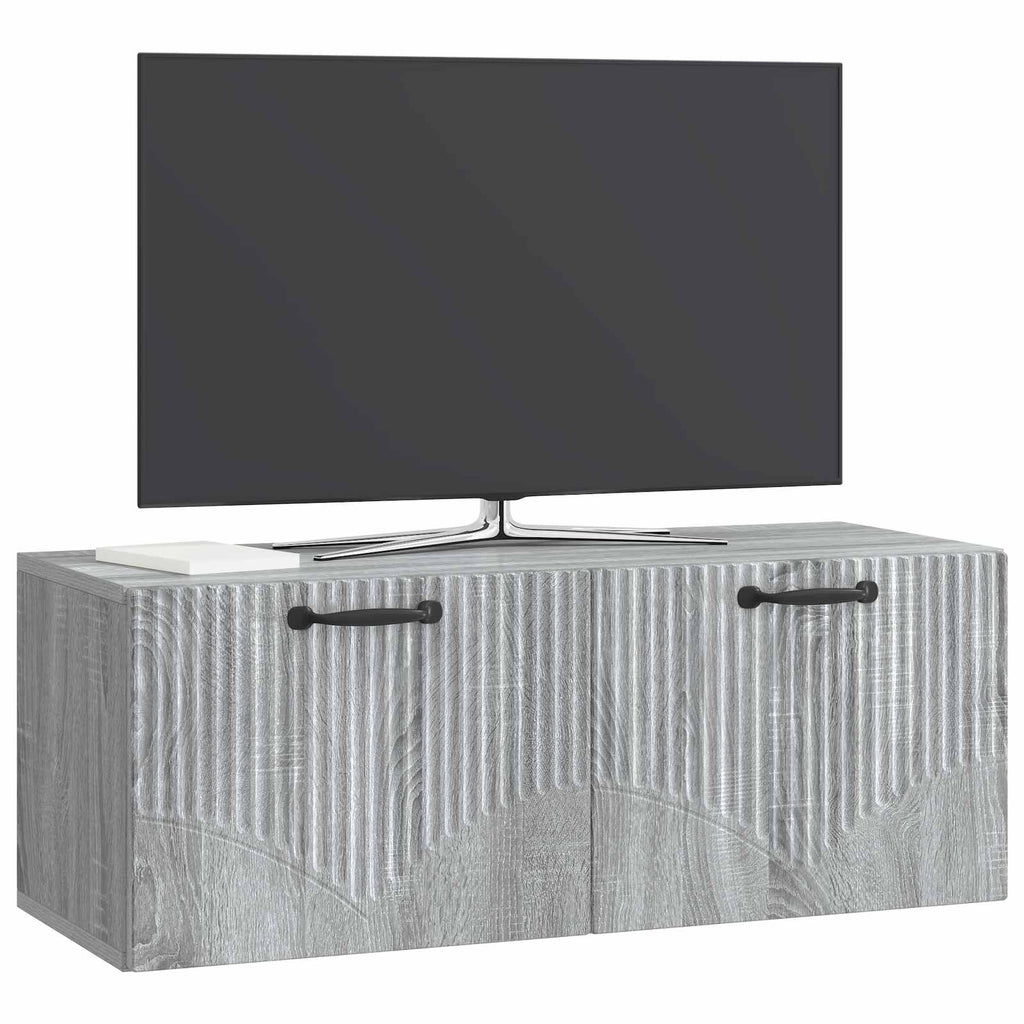 vidaXL Szafka RTV montowana na ścianie Szary Sonoma 78,5 x 31 x 30 cm