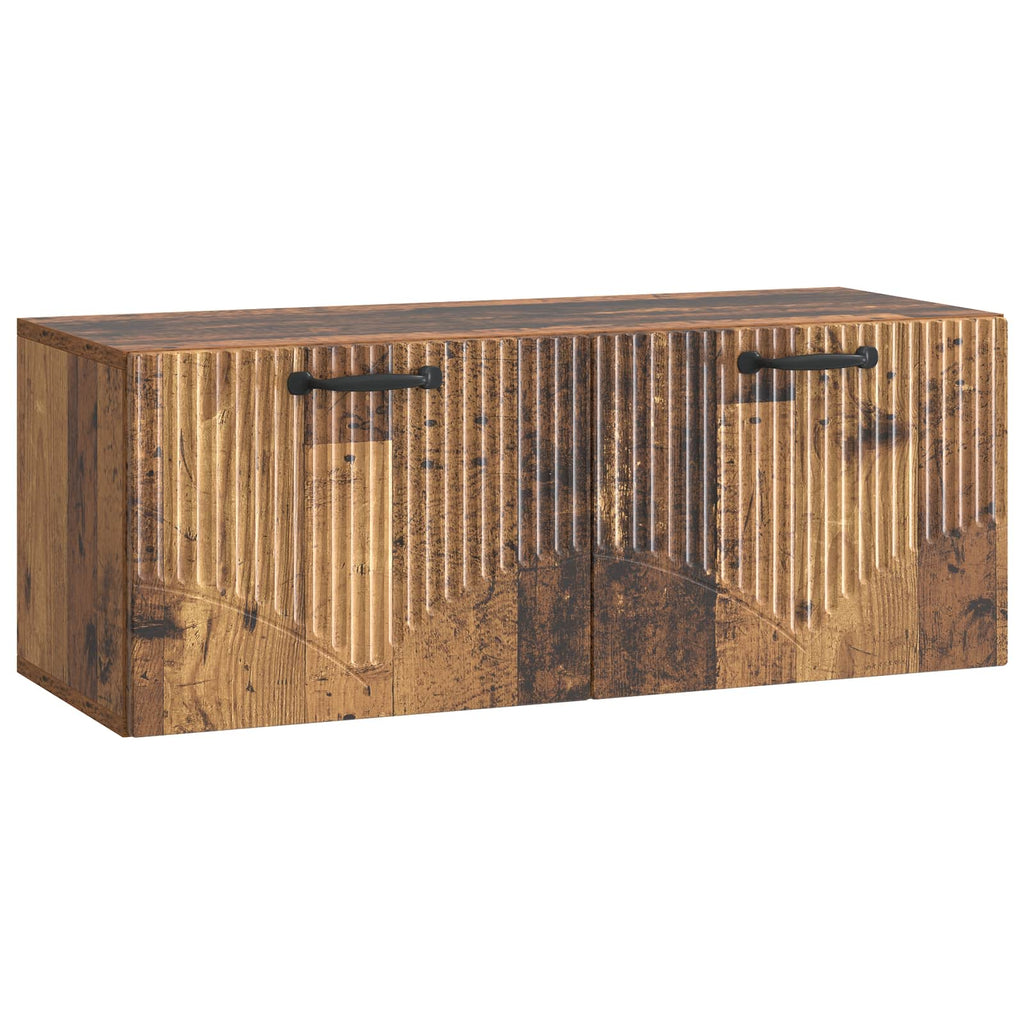 vidaXL Szafka RTV montowana na ścianie Stare drewno 78,5 x 31 x 30 cm