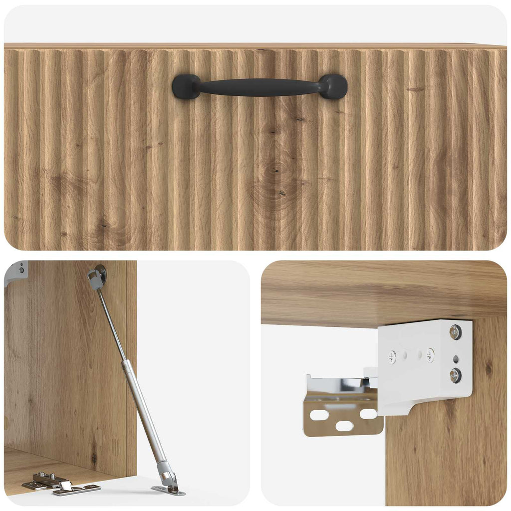 vidaXL Szafka RTV montowana na ścianie Dąb artisan 78,5 x 31 x 30 cm