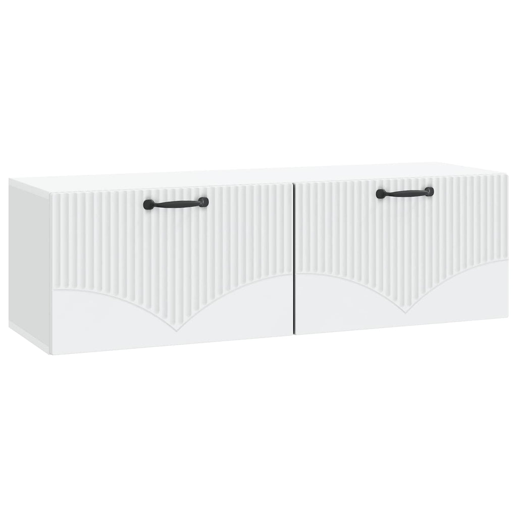 vidaXL Szafka RTV montowana na ścianie Biały 98 x 31 x 30 cm