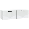 vidaXL Szafka RTV montowana na ścianie Biały 98 x 31 x 30 cm
