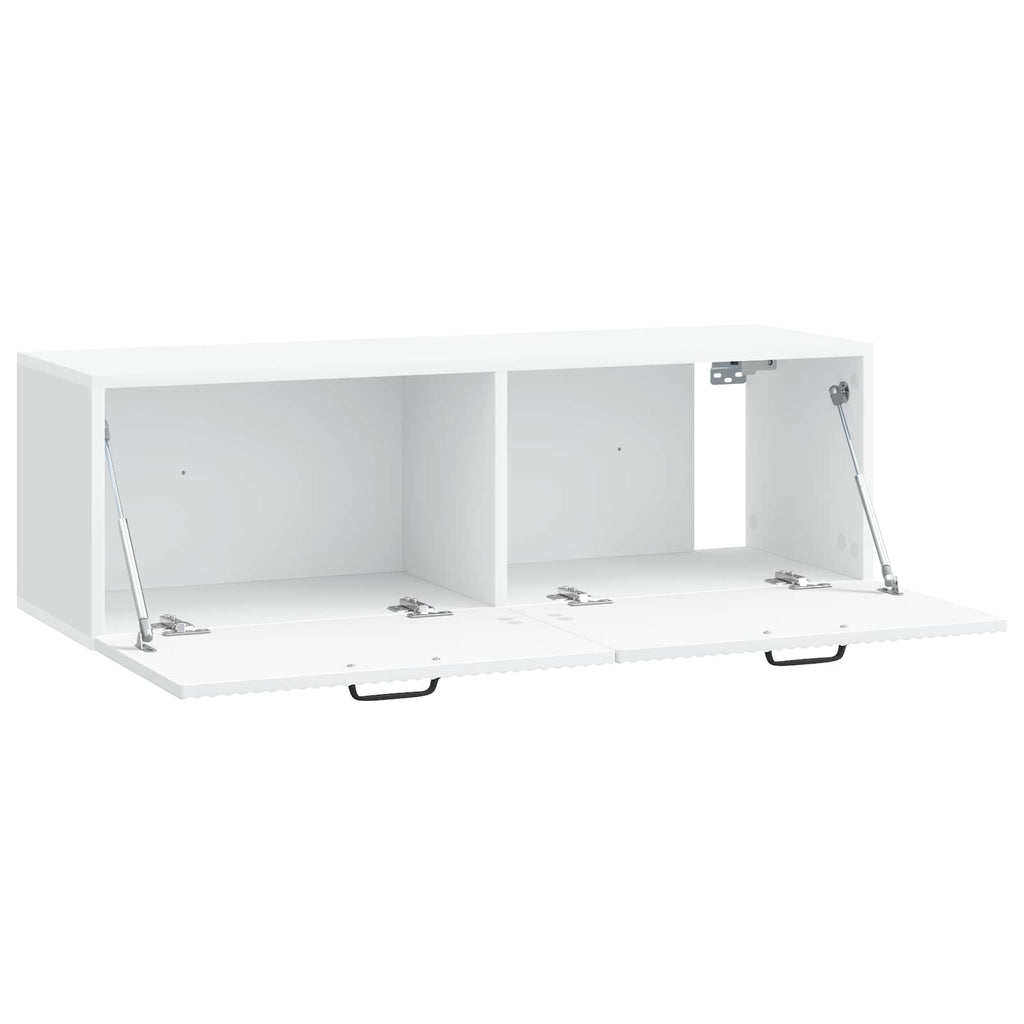 vidaXL Szafka RTV montowana na ścianie Biały 98 x 31 x 30 cm