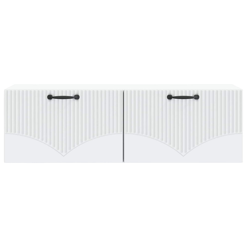 vidaXL Szafka RTV montowana na ścianie Biały 98 x 31 x 30 cm
