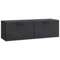 vidaXL Szafka RTV montowana na ścianie Czarny 98 x 31 x 30 cm