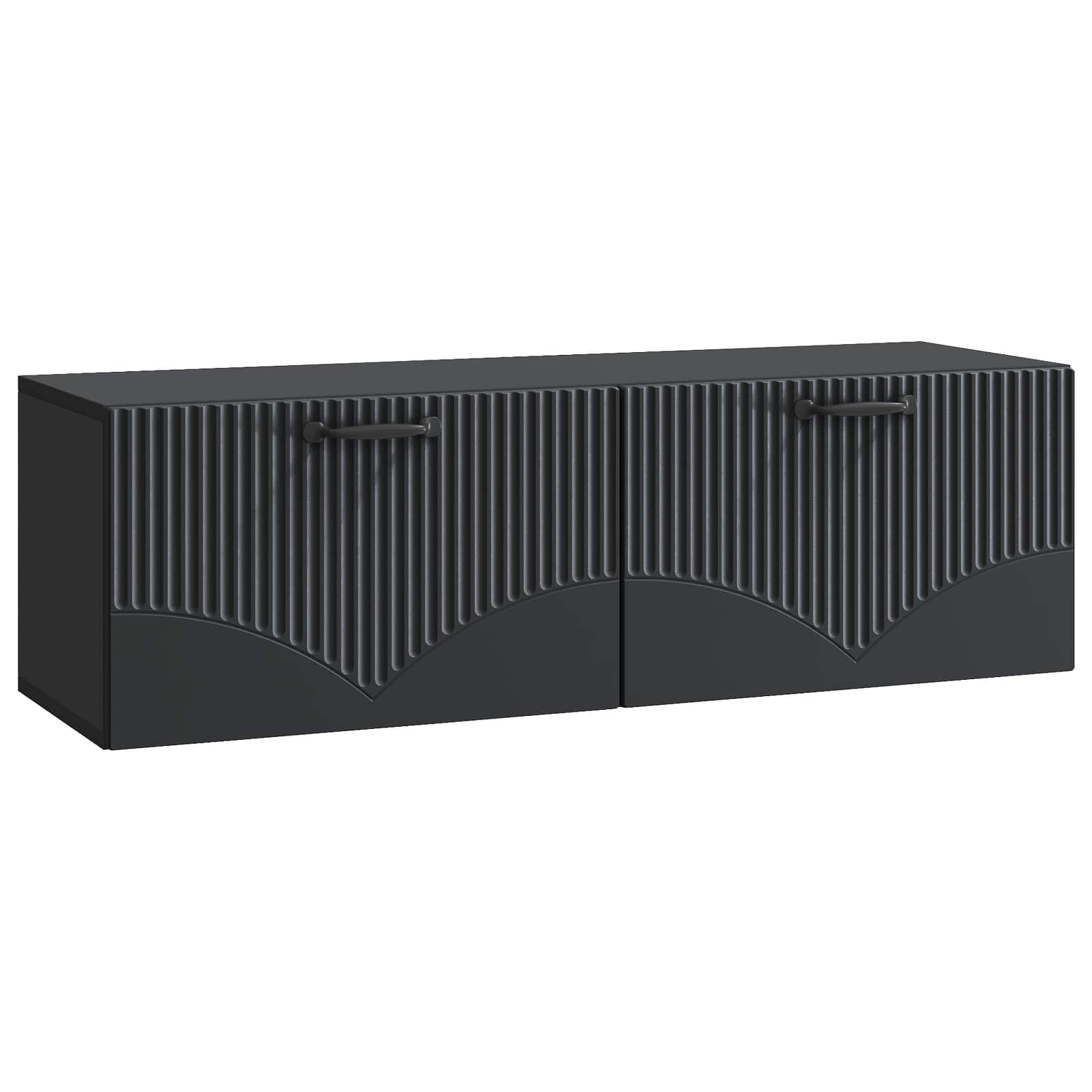 vidaXL Szafka RTV montowana na ścianie Czarny 98 x 31 x 30 cm