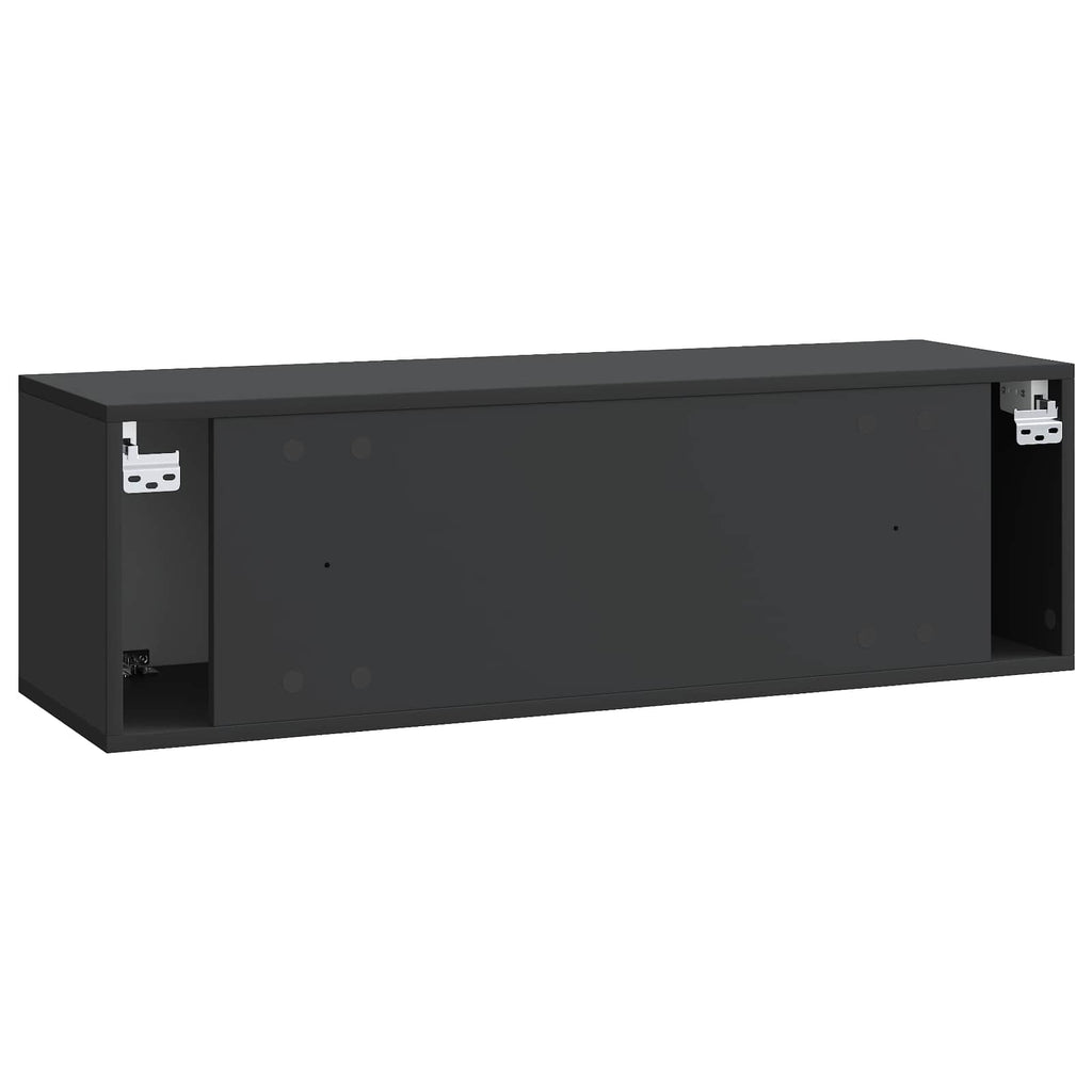 vidaXL Szafka RTV montowana na ścianie Czarny 98 x 31 x 30 cm