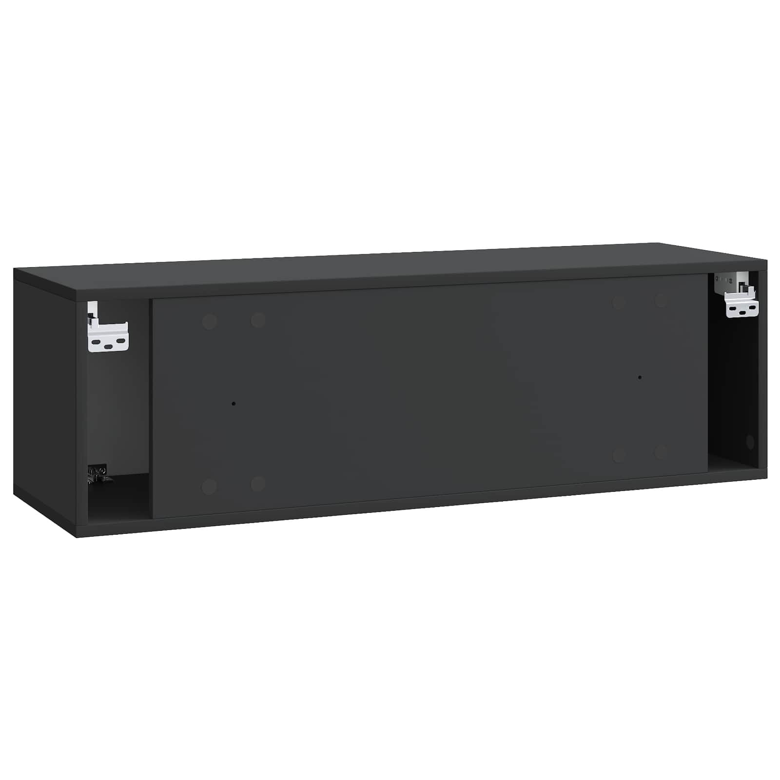 vidaXL Szafka RTV montowana na ścianie Czarny 98 x 31 x 30 cm
