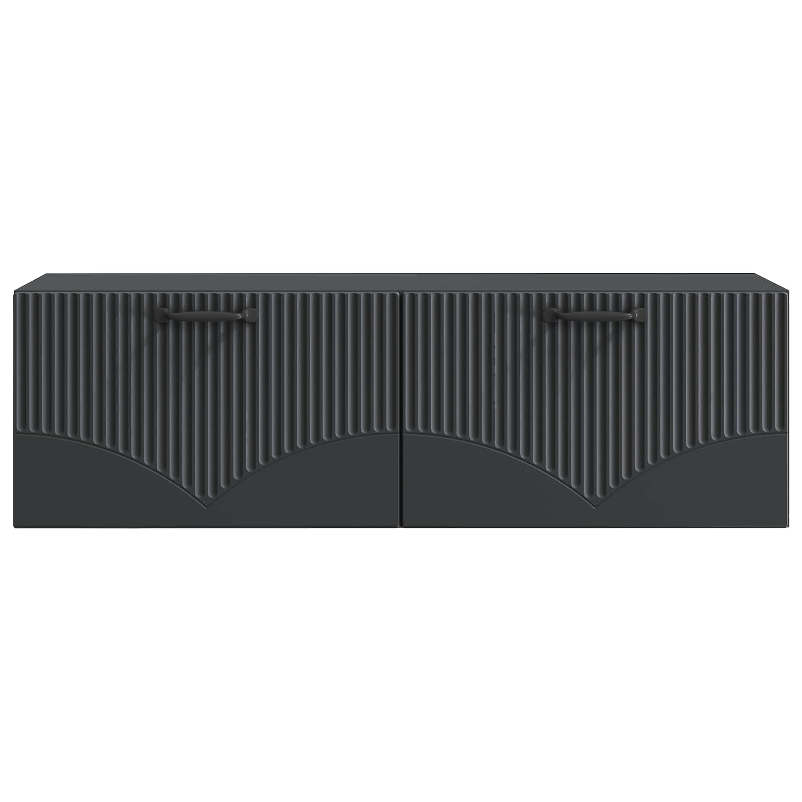 vidaXL Szafka RTV montowana na ścianie Czarny 98 x 31 x 30 cm