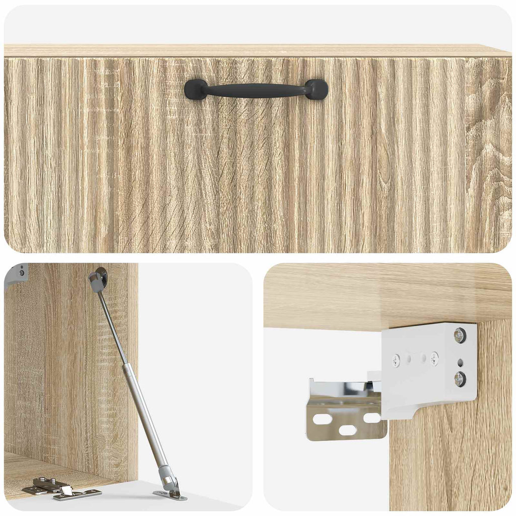 vidaXL Szafka RTV montowana na ścianie dąb Sonoma 98 x 31 x 30 cm