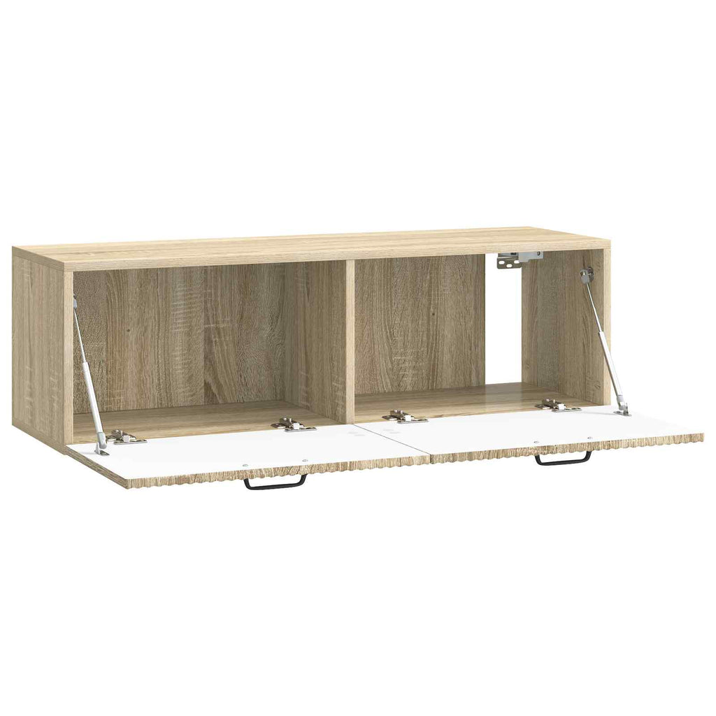 vidaXL Szafka RTV montowana na ścianie dąb Sonoma 98 x 31 x 30 cm