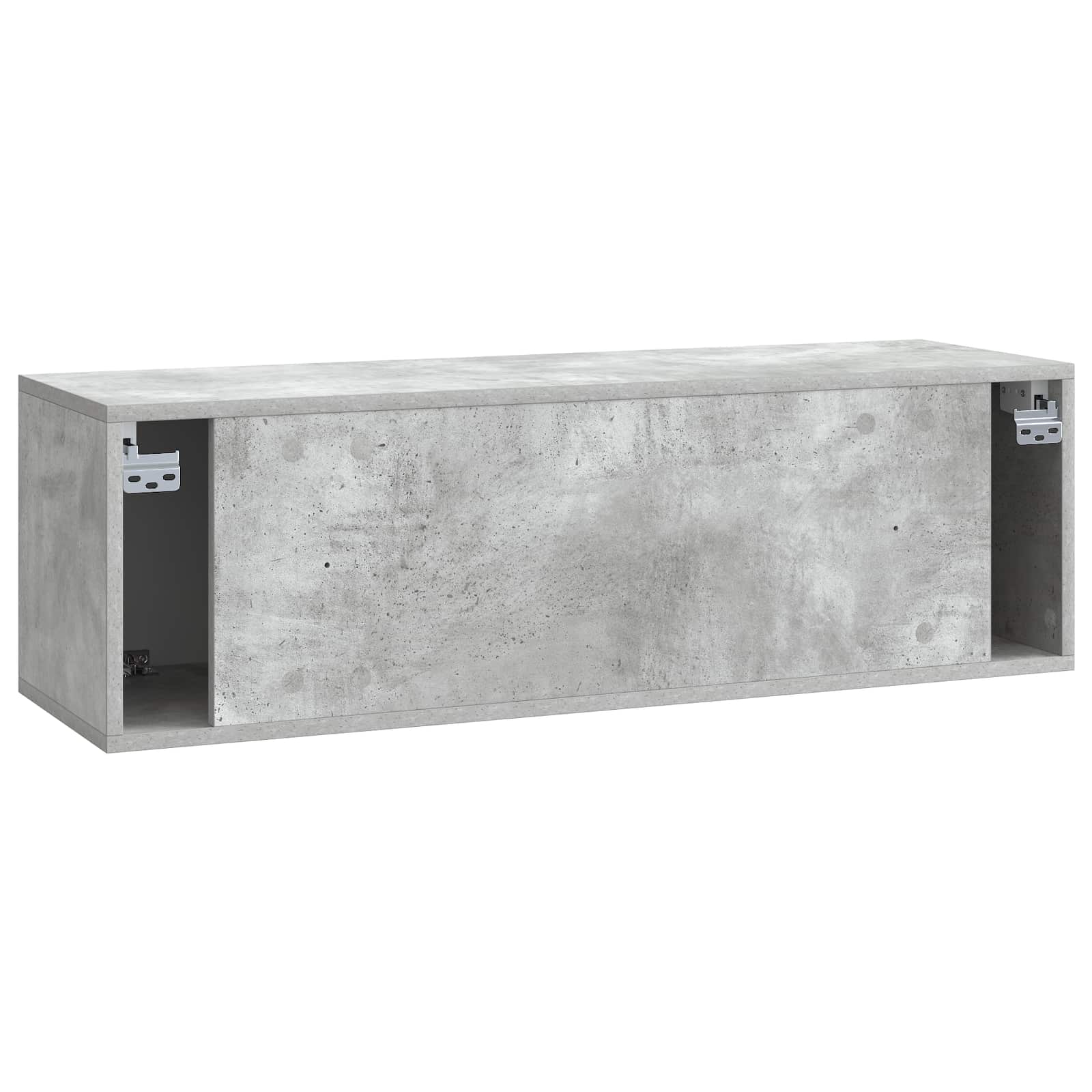 vidaXL Szafka RTV montowana na ścianie Betonowy szary 98 x 31 x 30 cm