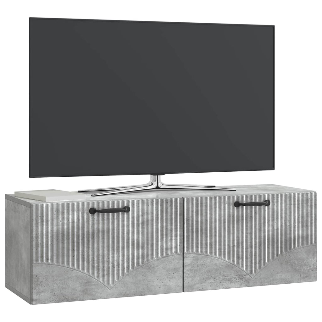 vidaXL Szafka RTV montowana na ścianie Betonowy szary 98 x 31 x 30 cm
