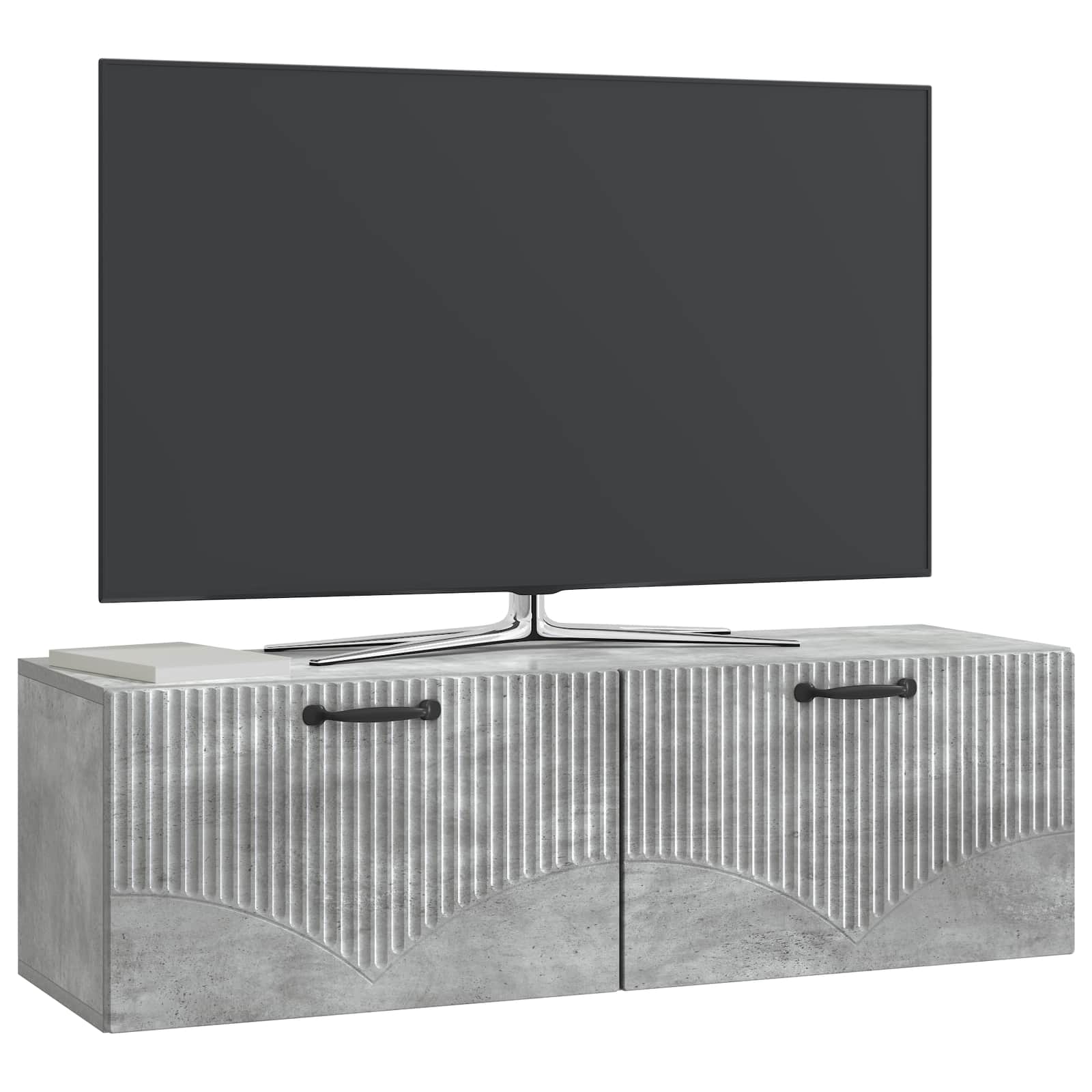 vidaXL Szafka RTV montowana na ścianie Betonowy szary 98 x 31 x 30 cm