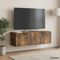 vidaXL Szafka RTV montowana na ścianie Dąb wędzony 98 x 31 x 30 cm