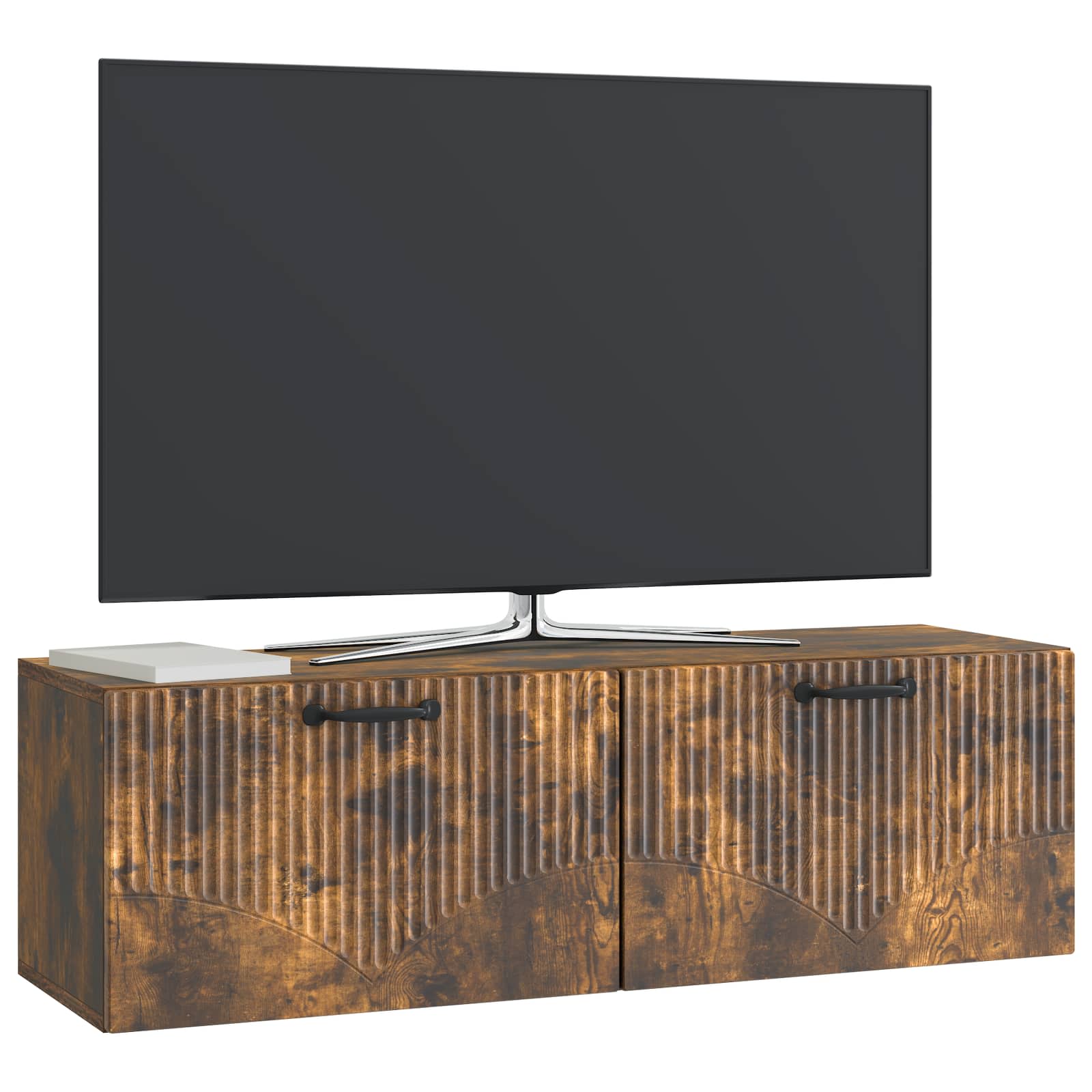 vidaXL Szafka RTV montowana na ścianie Dąb wędzony 98 x 31 x 30 cm