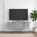 vidaXL Szafka RTV montowana na ścianie Szary Sonoma 98 x 31 x 30 cm