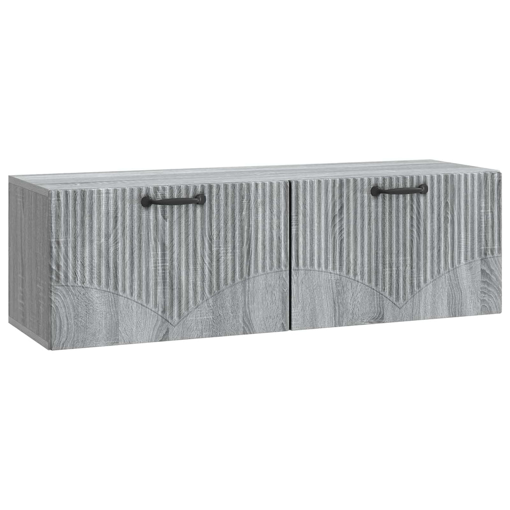 vidaXL Szafka RTV montowana na ścianie Szary Sonoma 98 x 31 x 30 cm