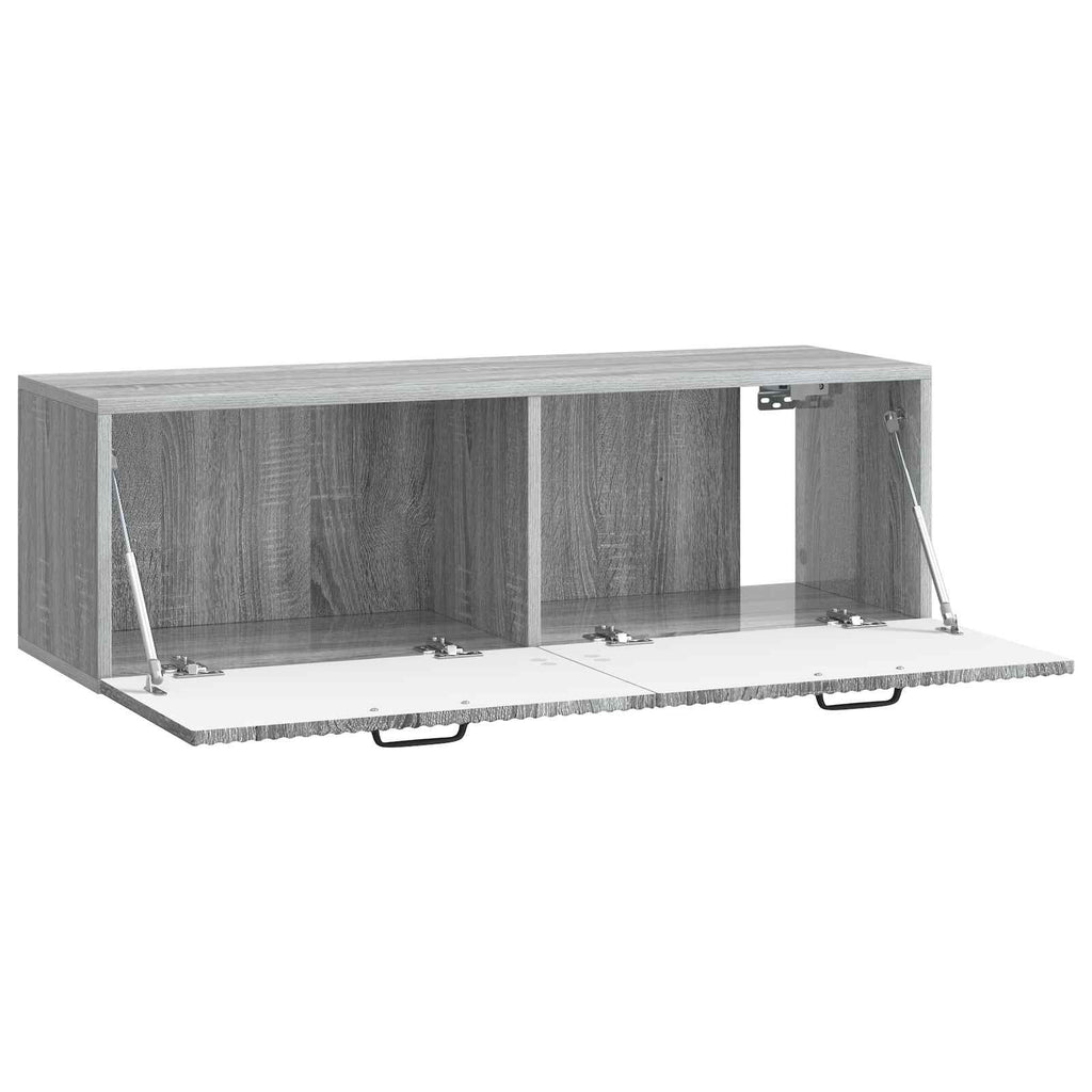 vidaXL Szafka RTV montowana na ścianie Szary Sonoma 98 x 31 x 30 cm