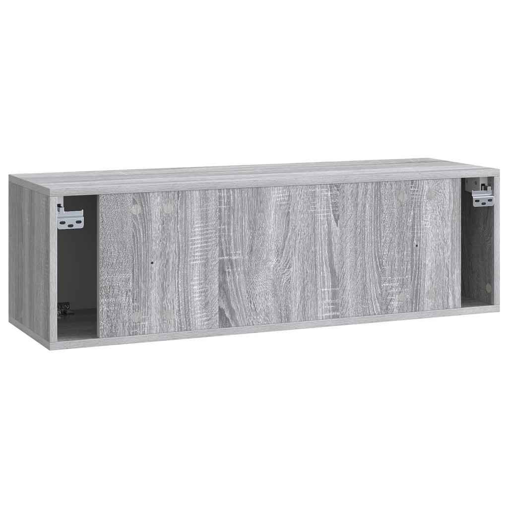 vidaXL Szafka RTV montowana na ścianie Szary Sonoma 98 x 31 x 30 cm