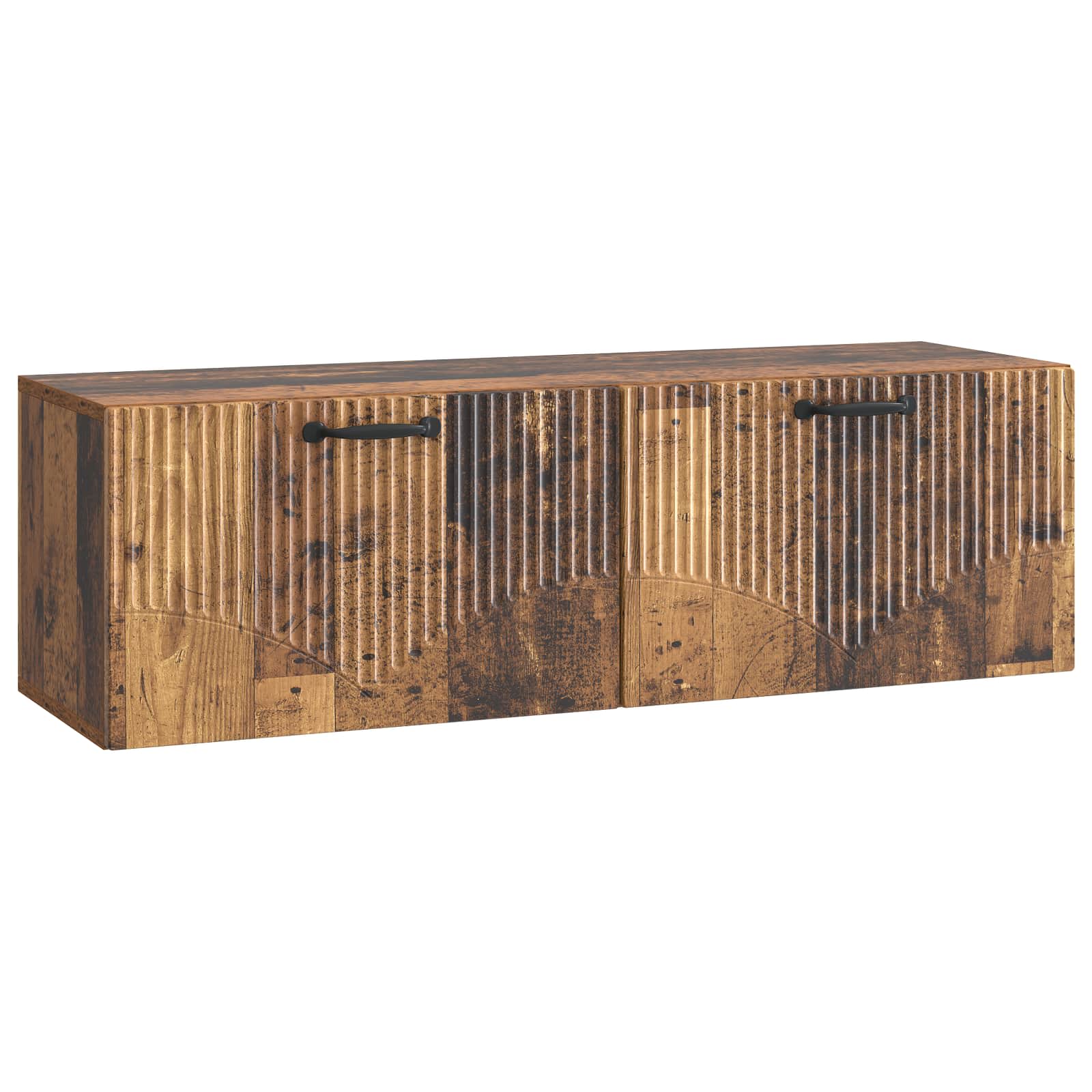 vidaXL Szafka RTV montowana na ścianie Stare drewno 98 x 31 x 30 cm