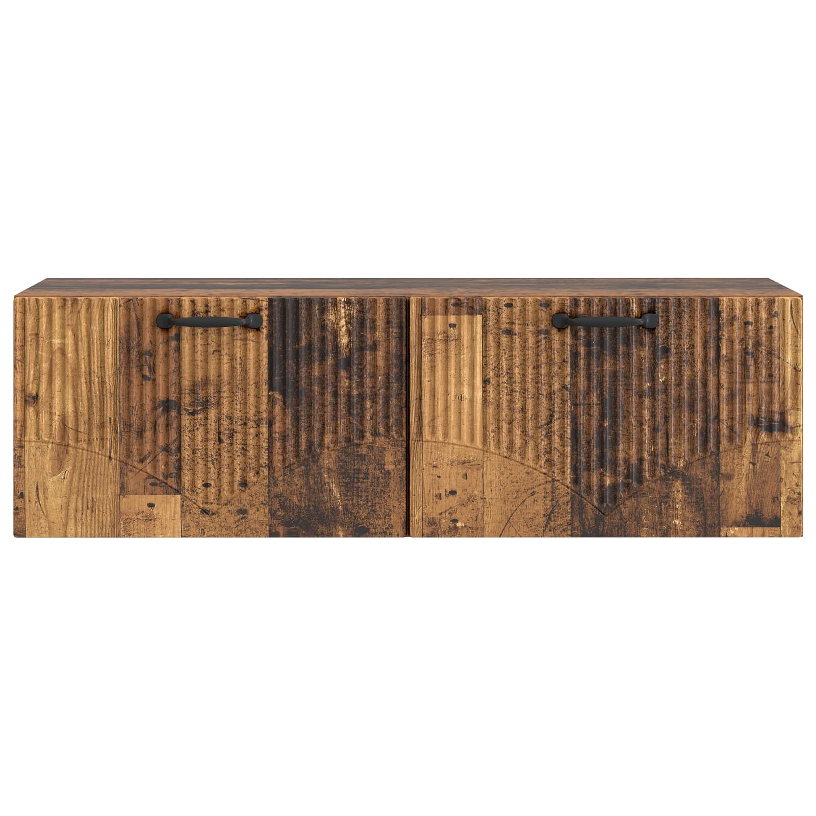 vidaXL Szafka RTV montowana na ścianie Stare drewno 98 x 31 x 30 cm