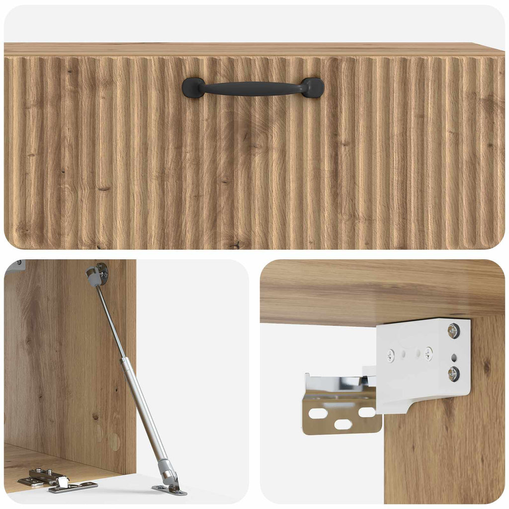 vidaXL Szafka RTV montowana na ścianie 98 x 31 x 30 cm Dąb artisan