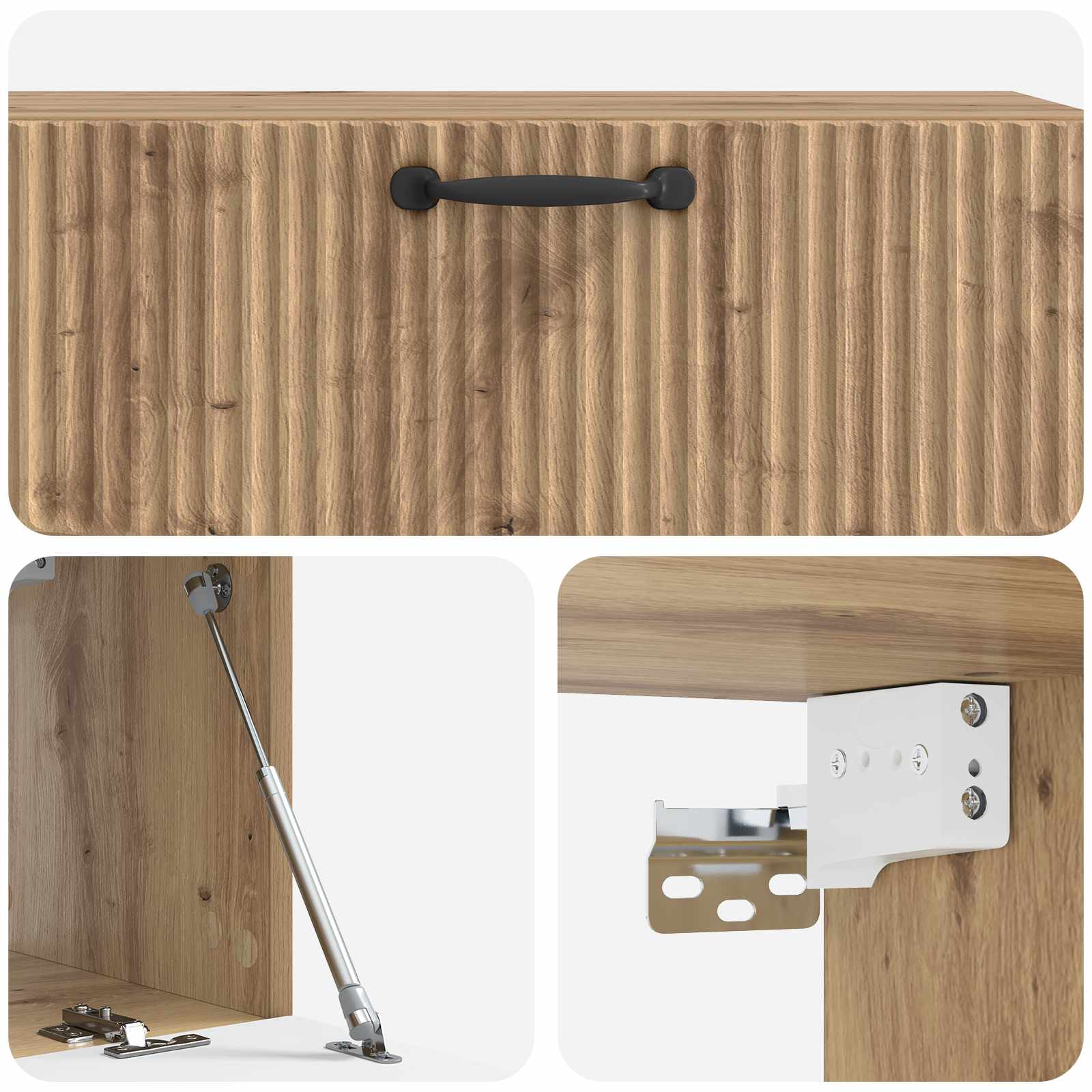 vidaXL Szafka RTV montowana na ścianie 98 x 31 x 30 cm Dąb artisan
