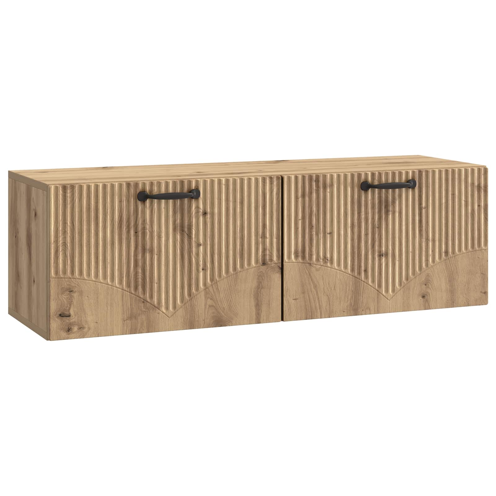 vidaXL Szafka RTV montowana na ścianie 98 x 31 x 30 cm Dąb artisan