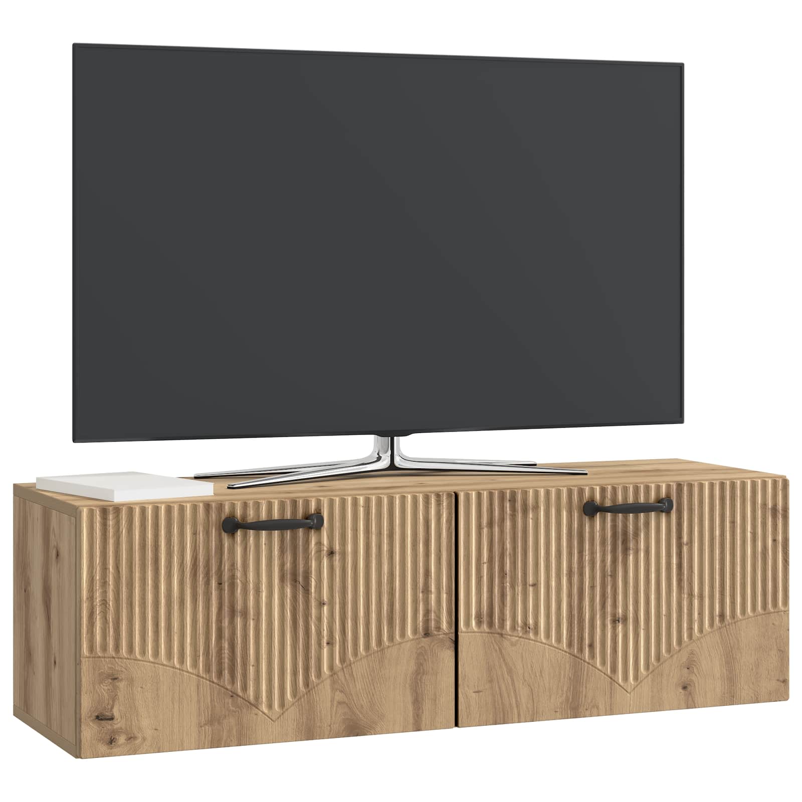vidaXL Szafka RTV montowana na ścianie 98 x 31 x 30 cm Dąb artisan