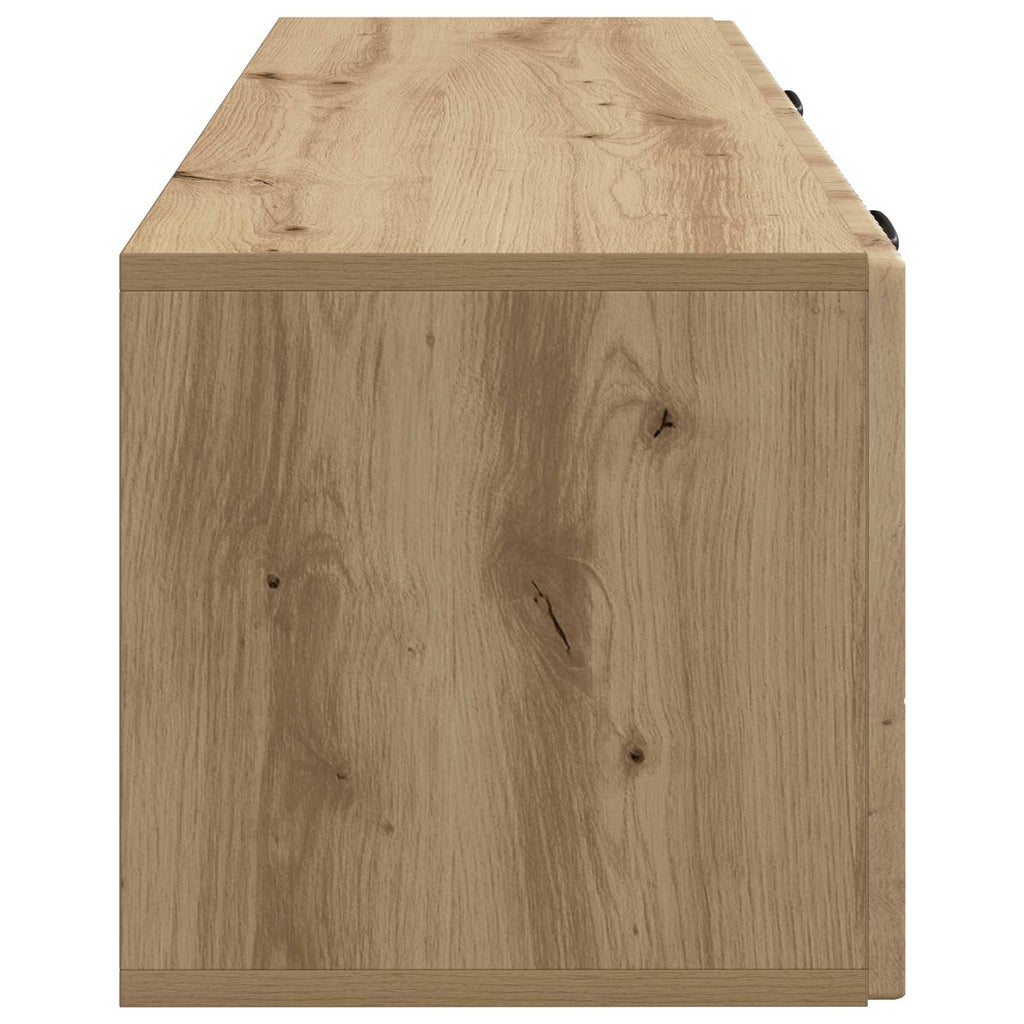 vidaXL Szafka RTV montowana na ścianie 98 x 31 x 30 cm Dąb artisan