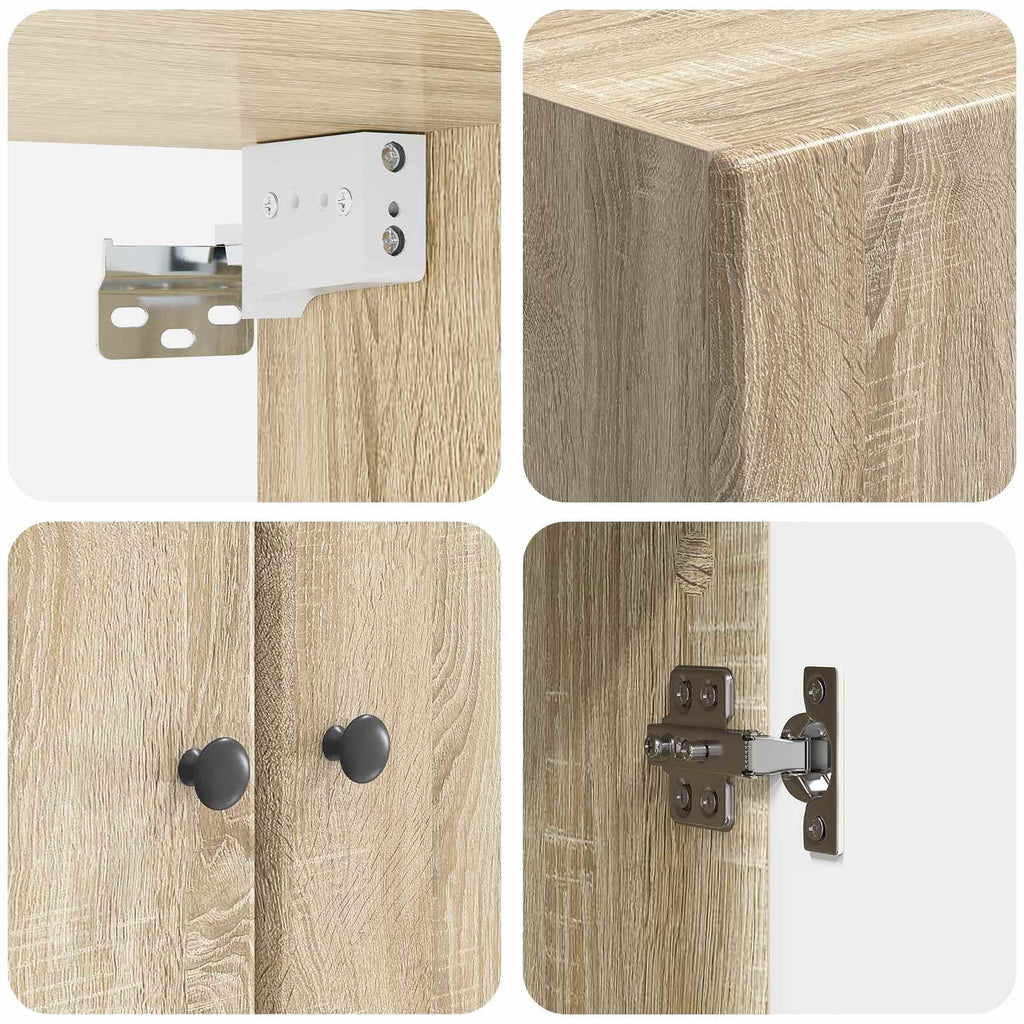 vidaXL Szafka ścienna 66 x 34,5 x 90 cm Drewno inżynieryjne dąb Sonoma