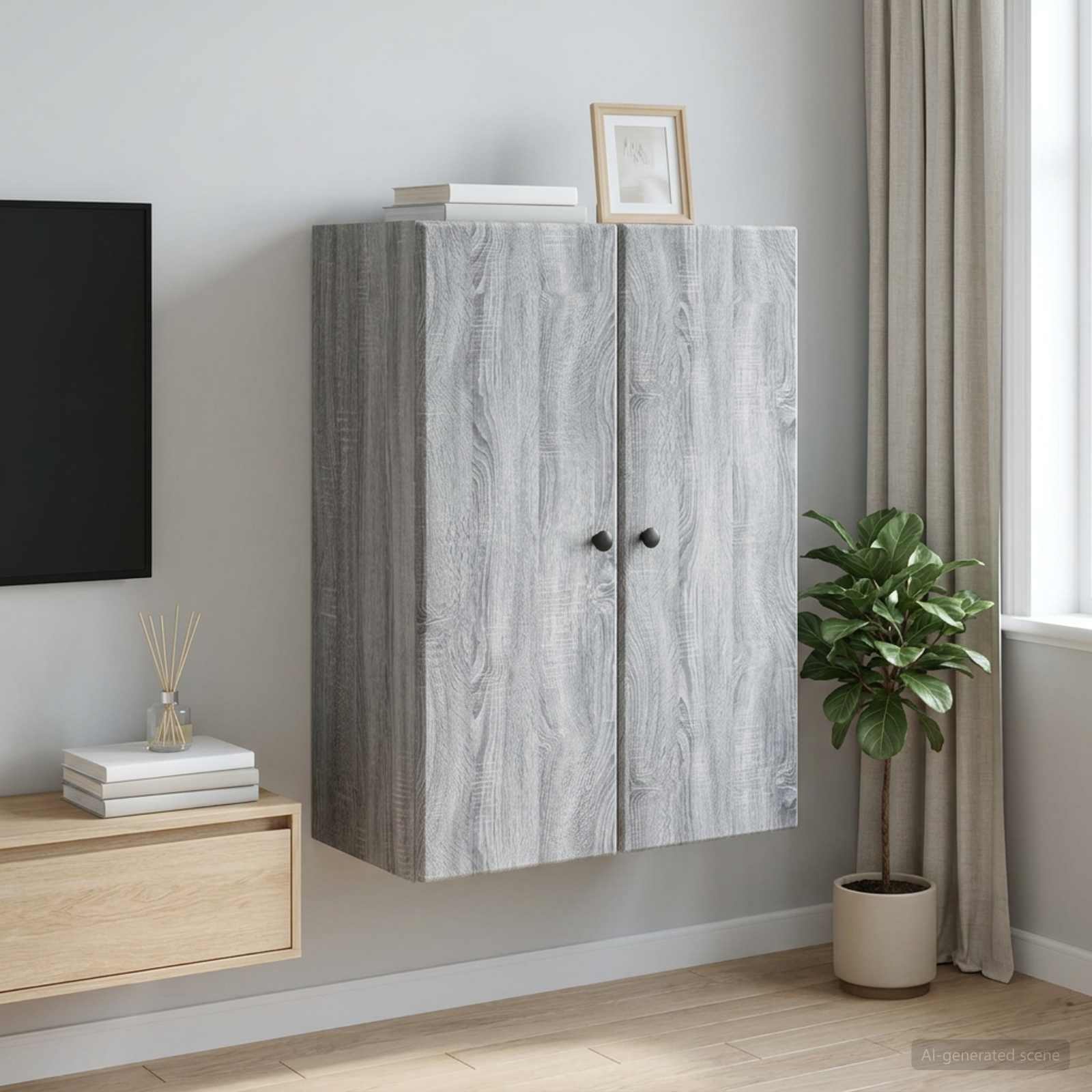 vidaXL Szafka ścienna 66 x 34,5 x 90 cm Drewno inżynieryjne