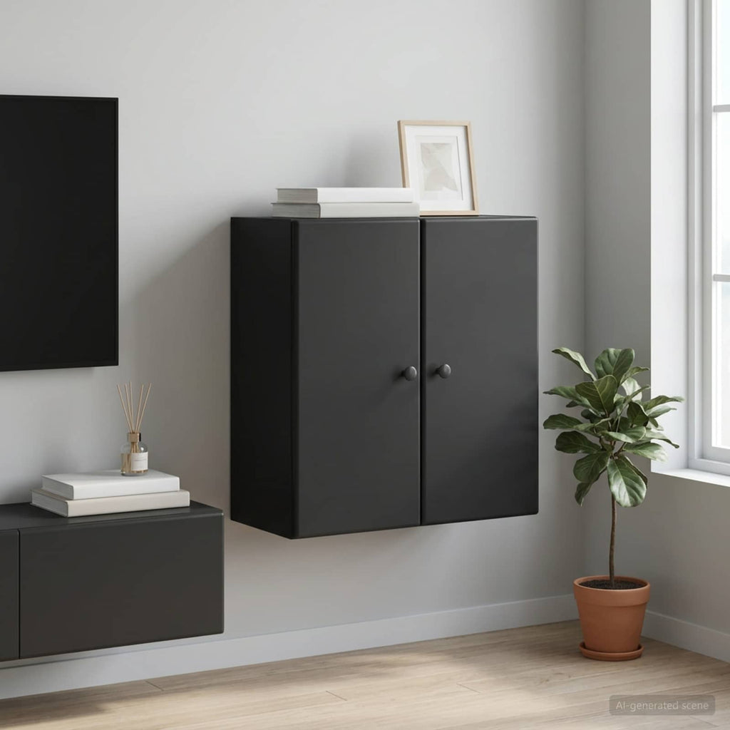 vidaXL Szafka ścienna 59 x 31 x 60 cm Drewno inżynieryjne Czarny