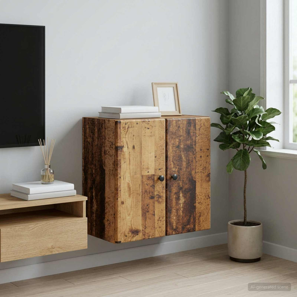vidaXL Szafka ścienna 59 x 31 x 60 cm Drewno inżynieryjne Stare drewno