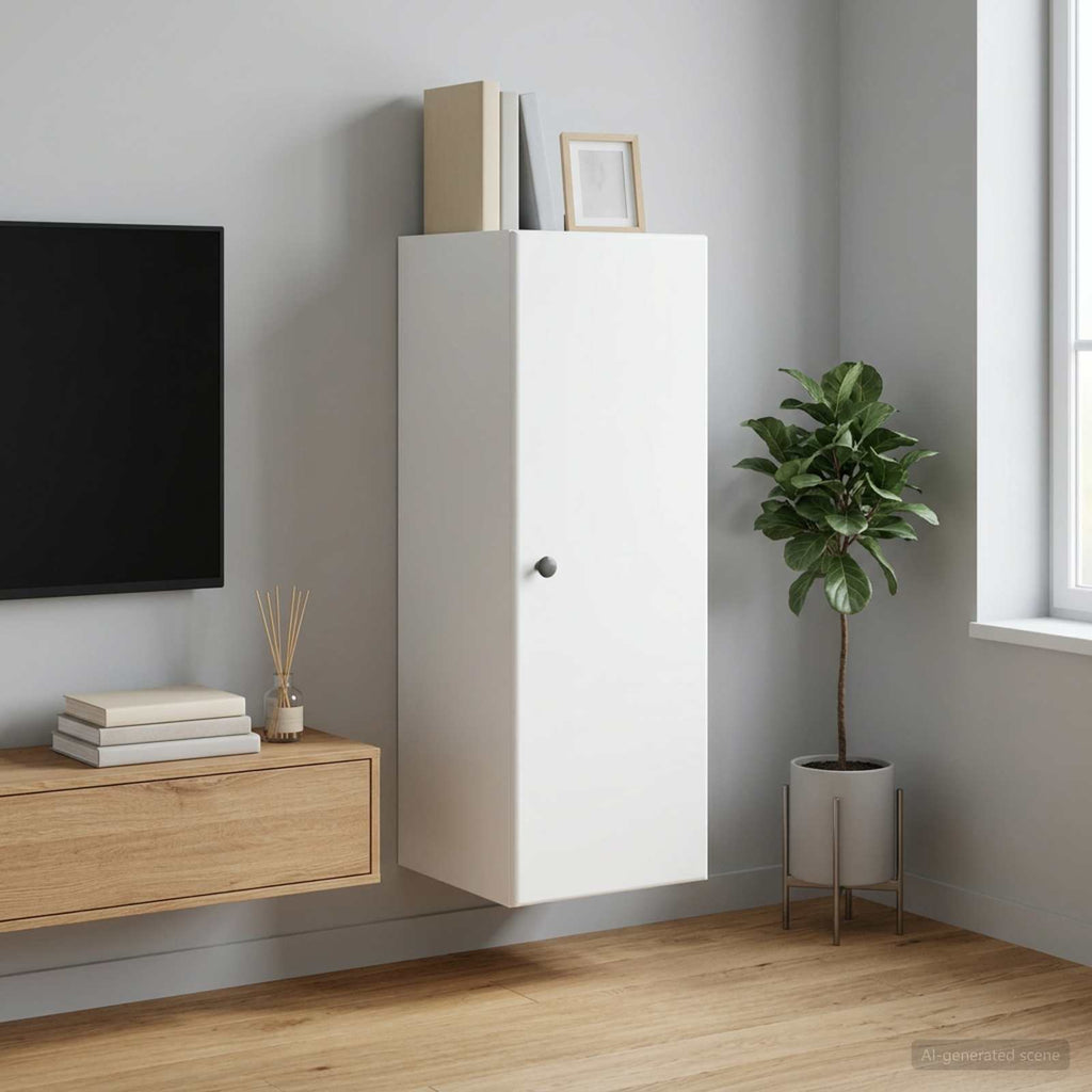 vidaXL Szafka ścienna Biały 33 x 34,5 x 90 cm Drewno inżynieryjne