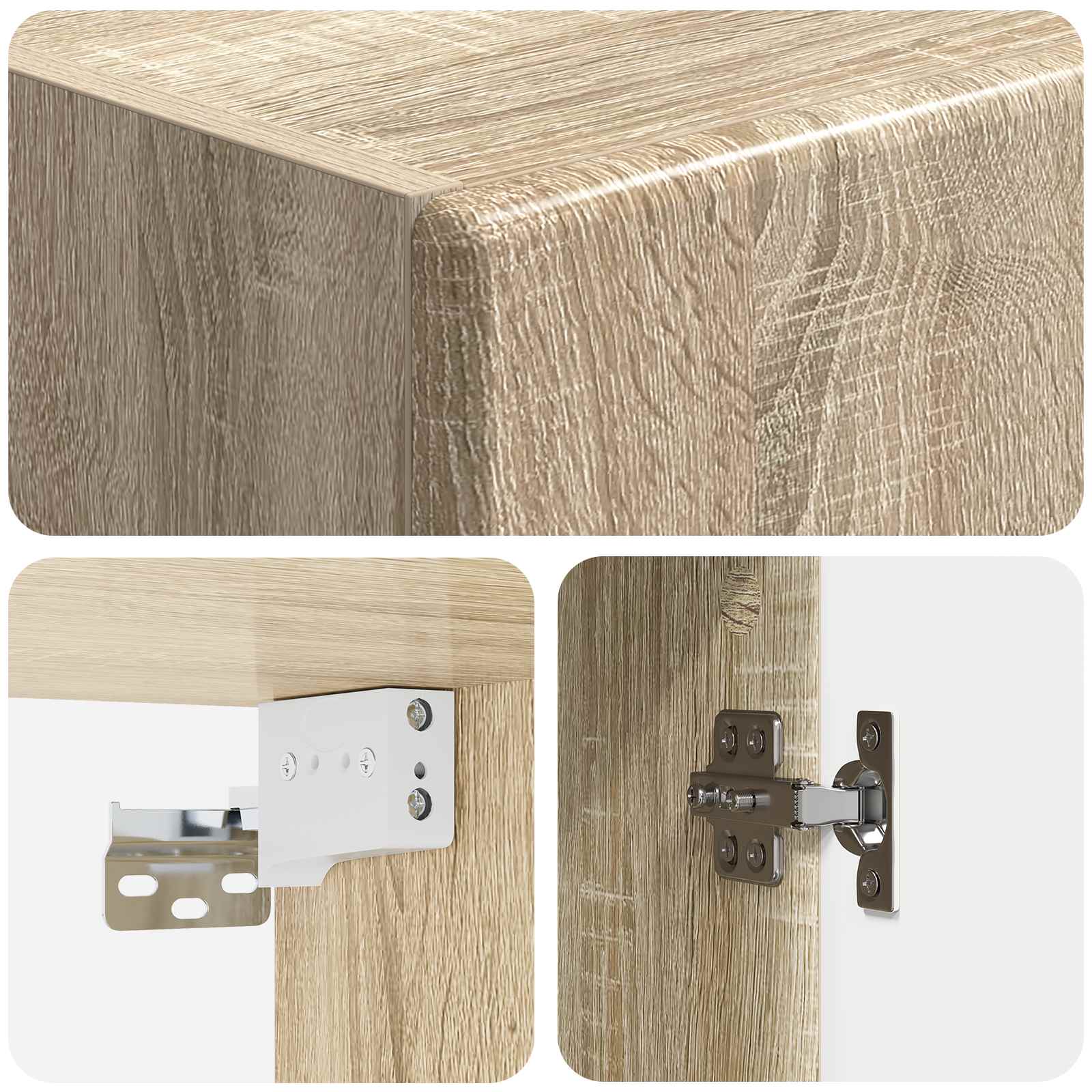 vidaXL Szafka ścienna 33 x 34,5 x 90 cm Drewno inżynieryjne dąb Sonoma