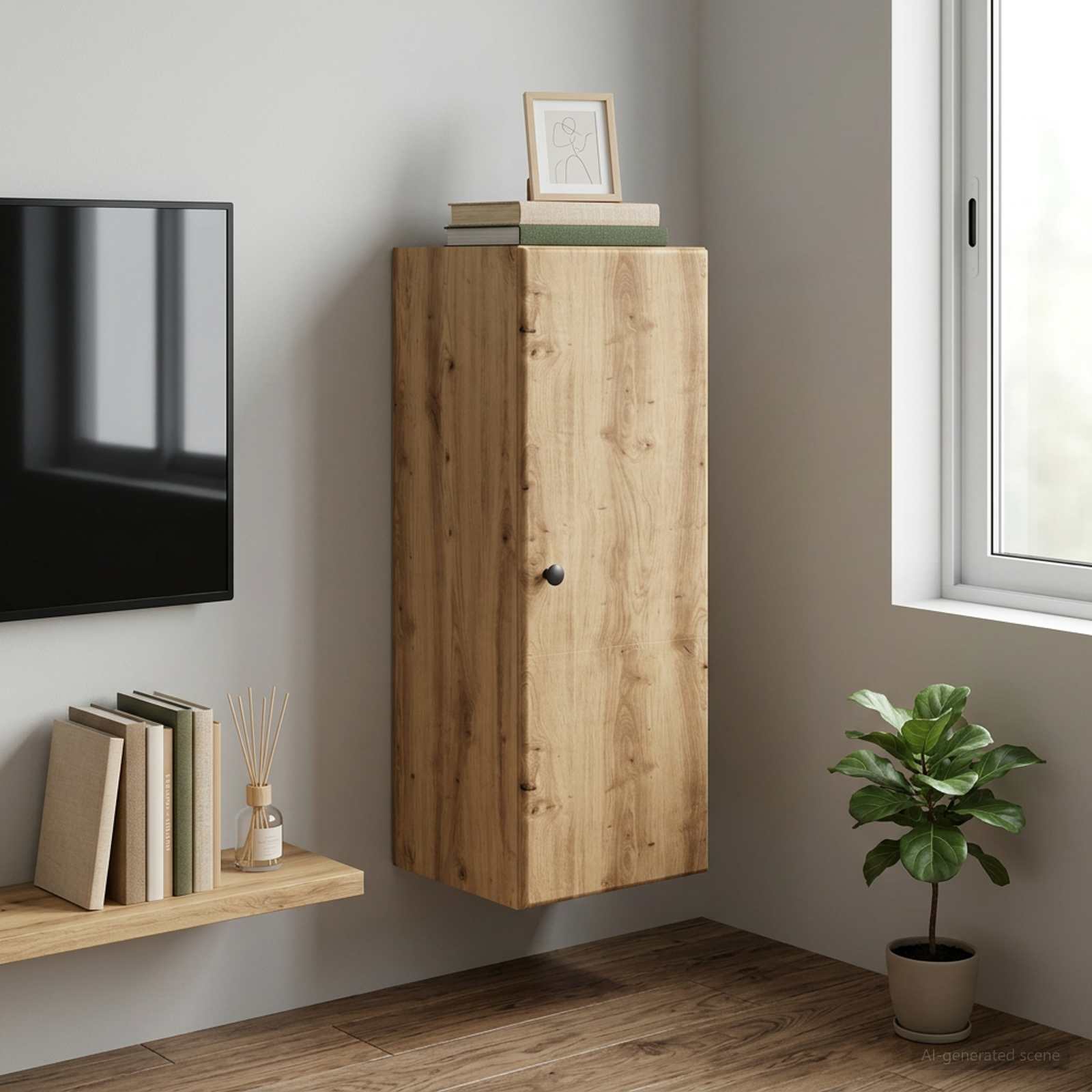vidaXL Szafka ścienna 33 x 34,5 x 90 cm Drewno inżynieryjne