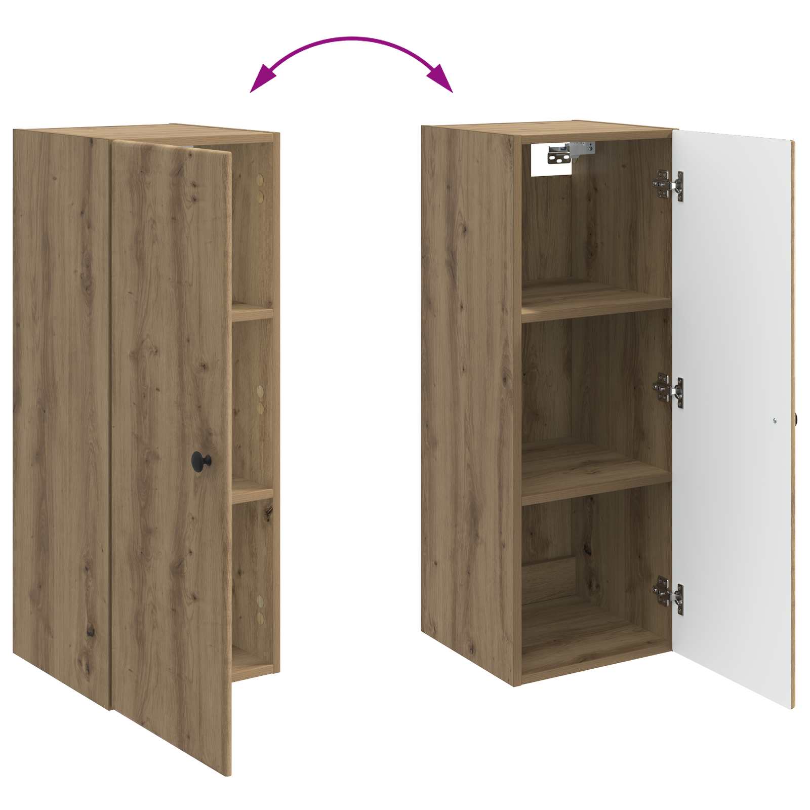 vidaXL Szafka ścienna 33 x 34,5 x 90 cm Drewno inżynieryjne