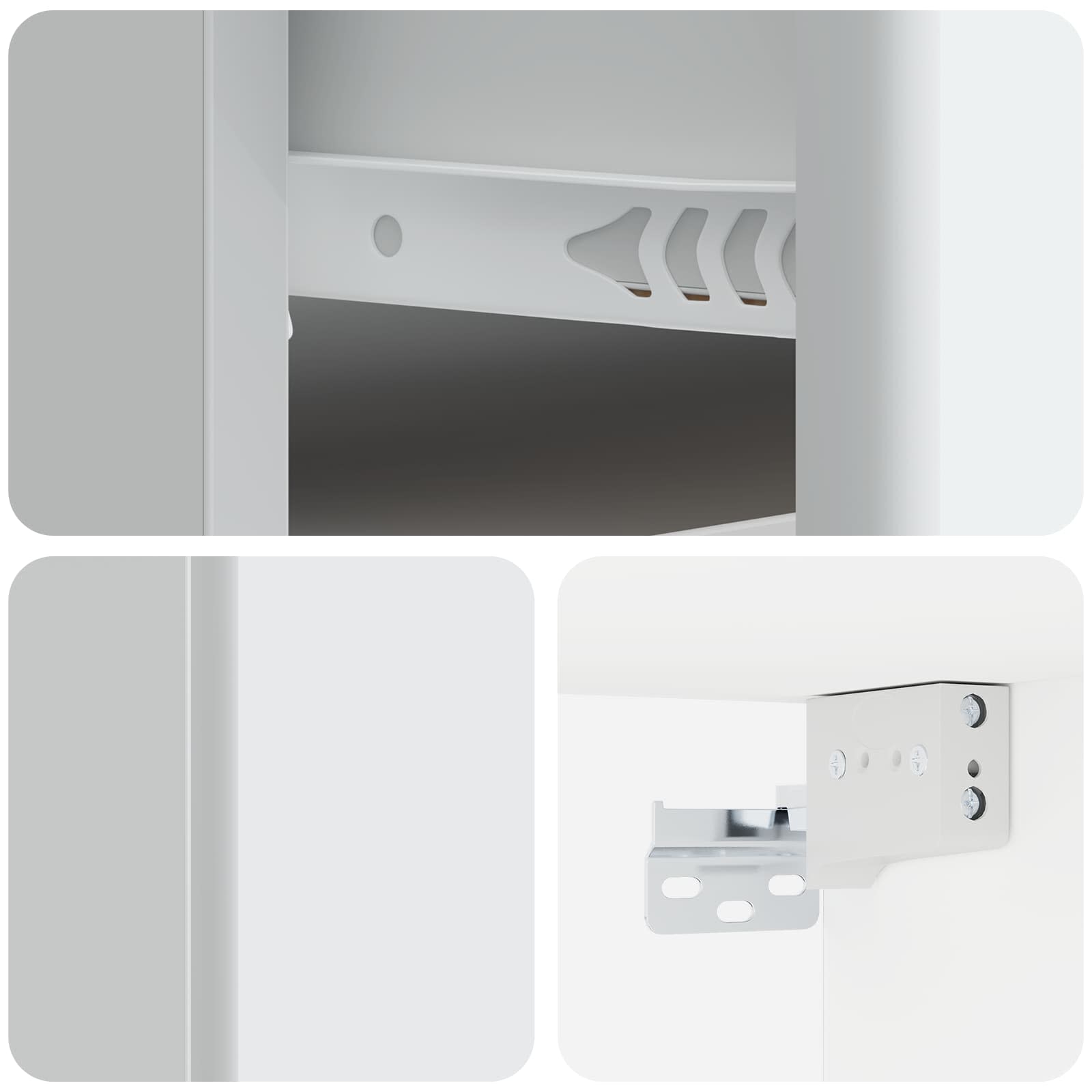 vidaXL Wisząca Szafka Nocna z szufladą 2 pcs Biały 34,5 x 33 x 20 cm