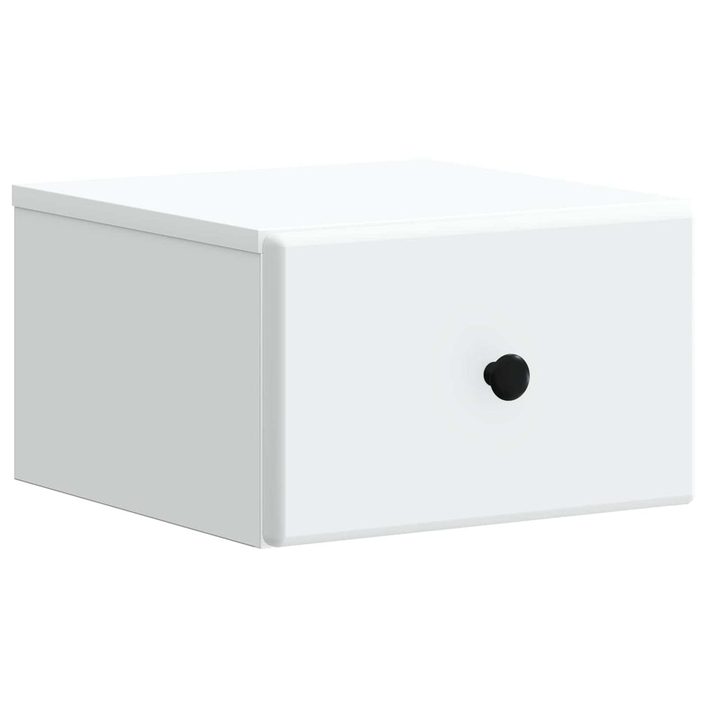 vidaXL Wisząca Szafka Nocna z szufladą 2 pcs Biały 34,5 x 33 x 20 cm