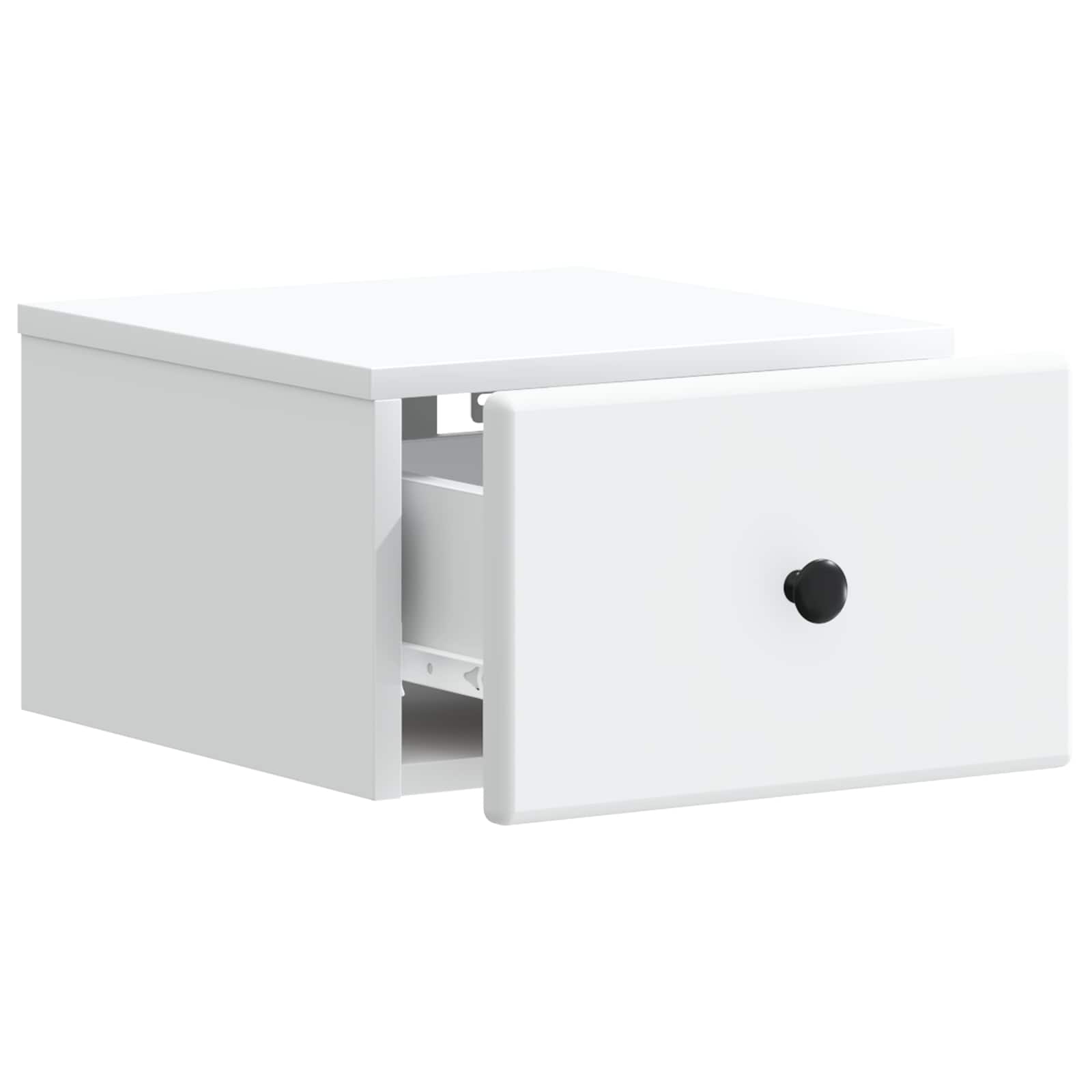 vidaXL Wisząca Szafka Nocna z szufladą 2 pcs Biały 34,5 x 33 x 20 cm