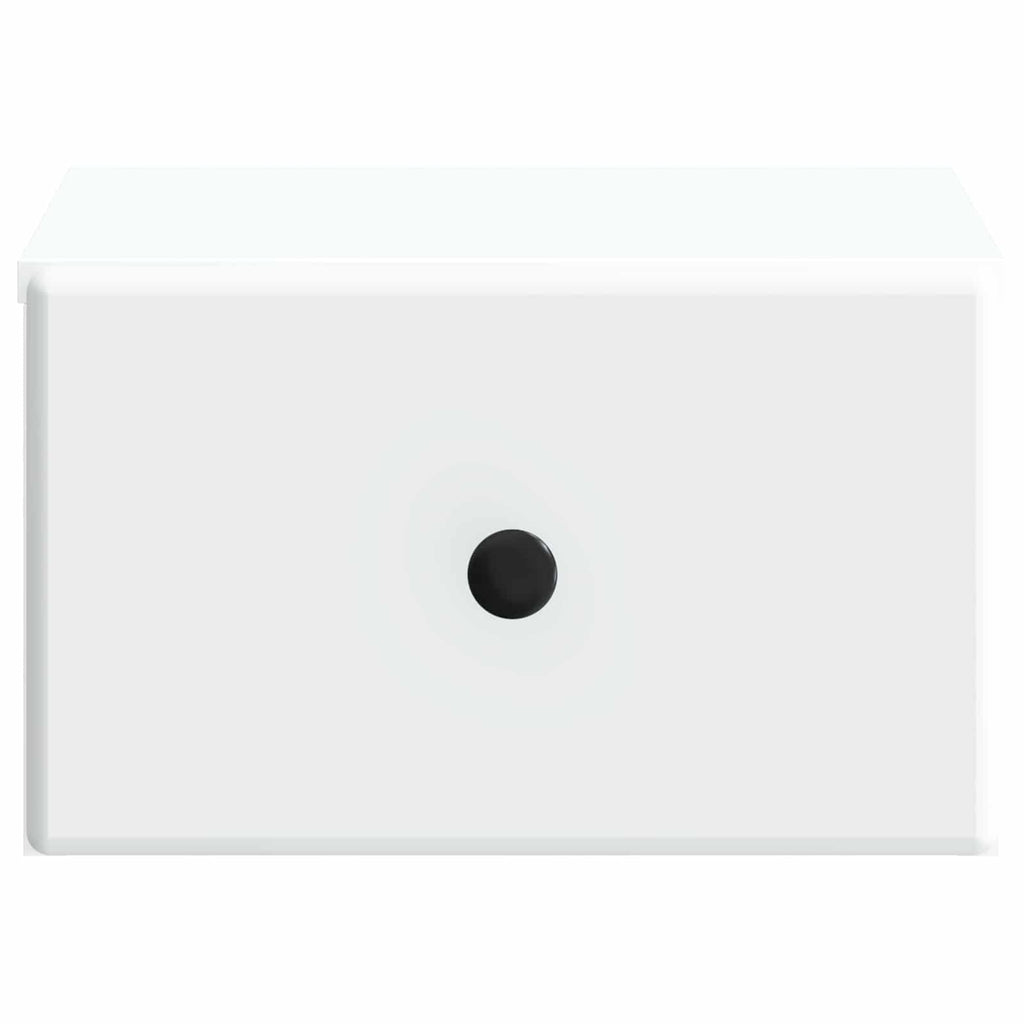 vidaXL Wisząca Szafka Nocna z szufladą 2 pcs Biały 34,5 x 33 x 20 cm
