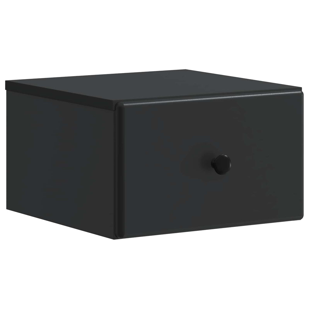 vidaXL Wisząca Szafka Nocna z szufladą 2 pcs Czarny 34,5 x 33 x 20 cm