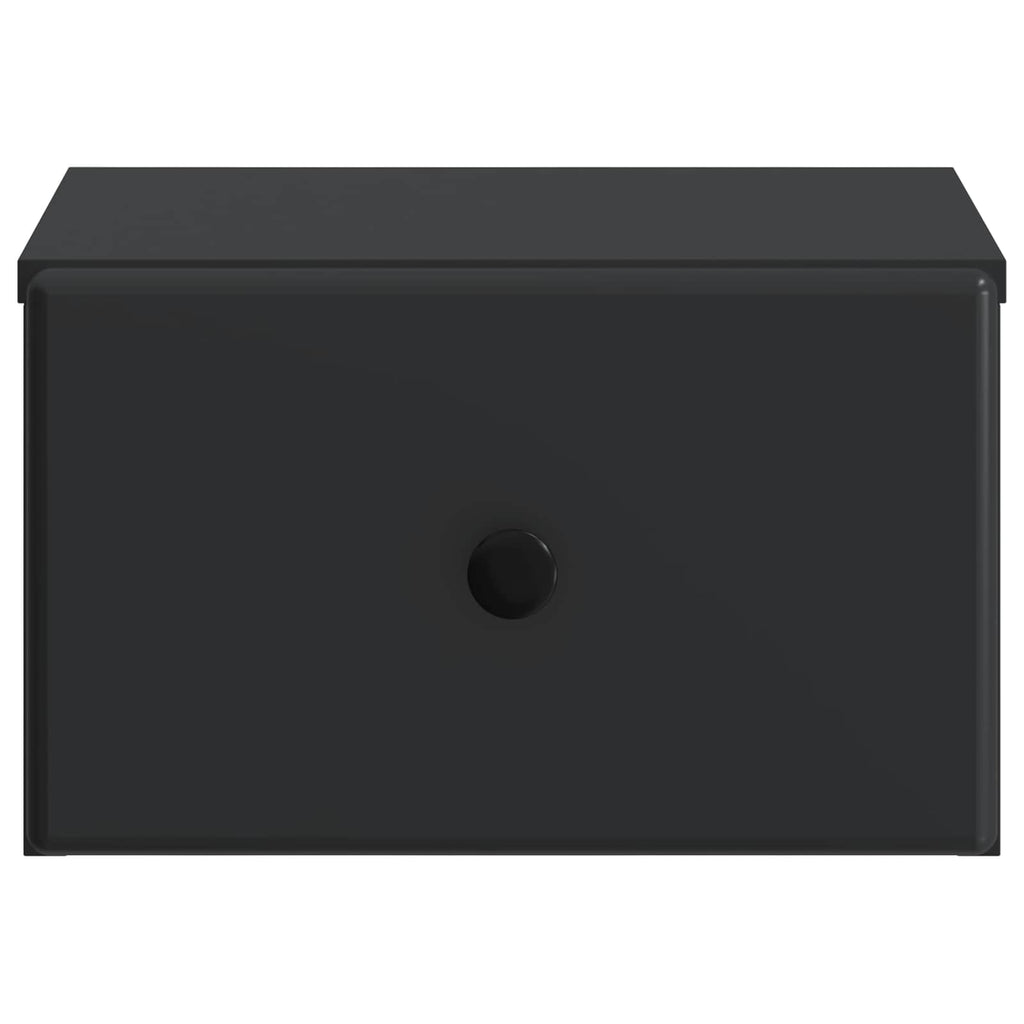 vidaXL Wisząca Szafka Nocna z szufladą 2 pcs Czarny 34,5 x 33 x 20 cm