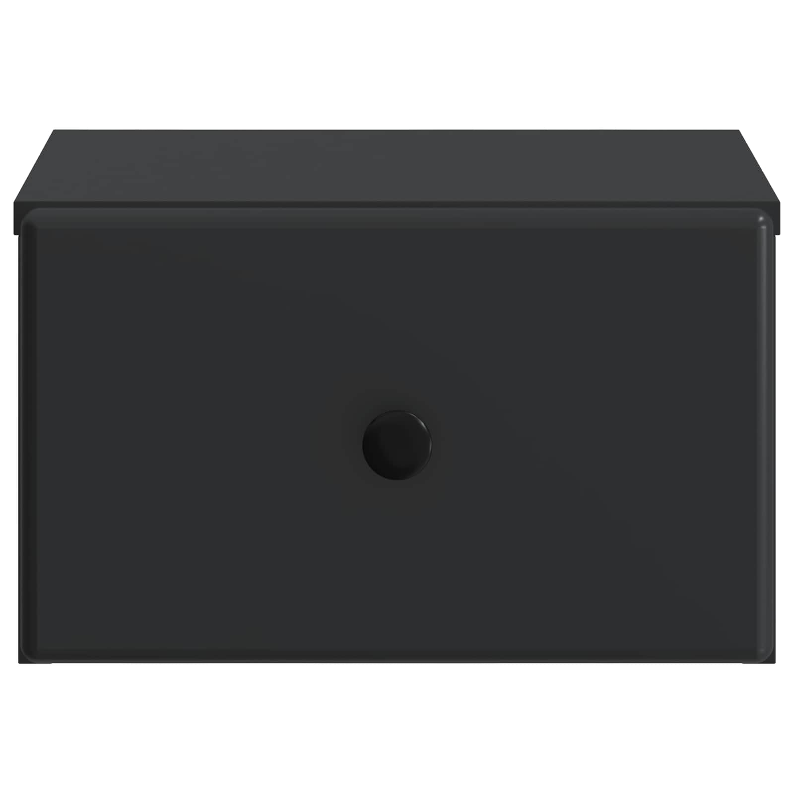 vidaXL Wisząca Szafka Nocna z szufladą 2 pcs Czarny 34,5 x 33 x 20 cm